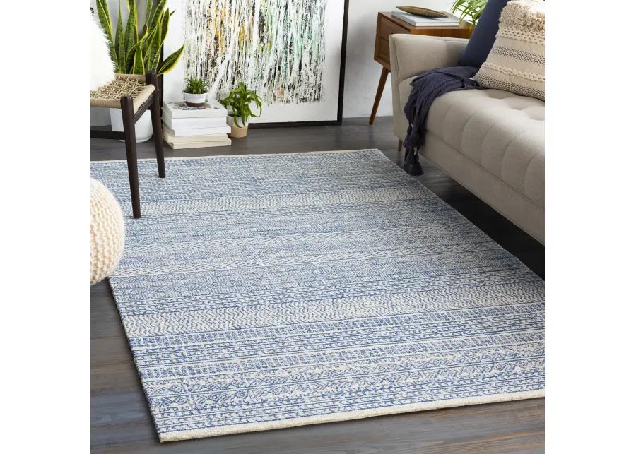 Maroc MAR-2304 9'9' Round Blue Rug