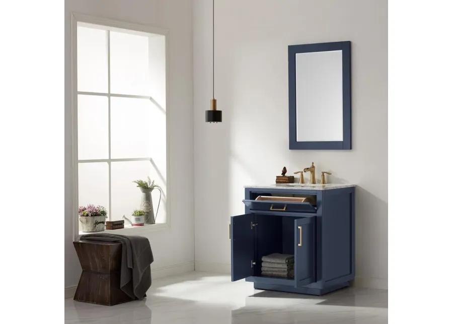 Altair Single Bathroom Vanity Cabinet Only in Royal�Blue and Mirror, without Countertop