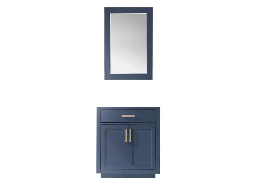 Altair Single Bathroom Vanity Cabinet Only in Royal�Blue and Mirror, without Countertop