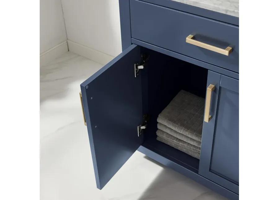 Altair Single Bathroom Vanity Cabinet Only in Royal�Blue and Mirror, without Countertop