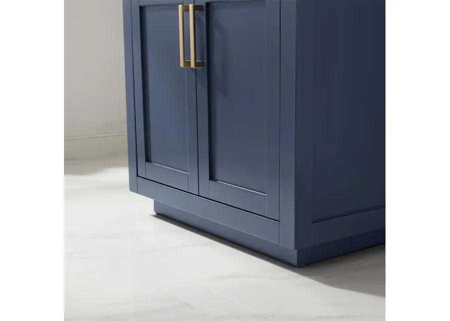 Altair Single Bathroom Vanity Cabinet Only in Royal�Blue and Mirror, without Countertop