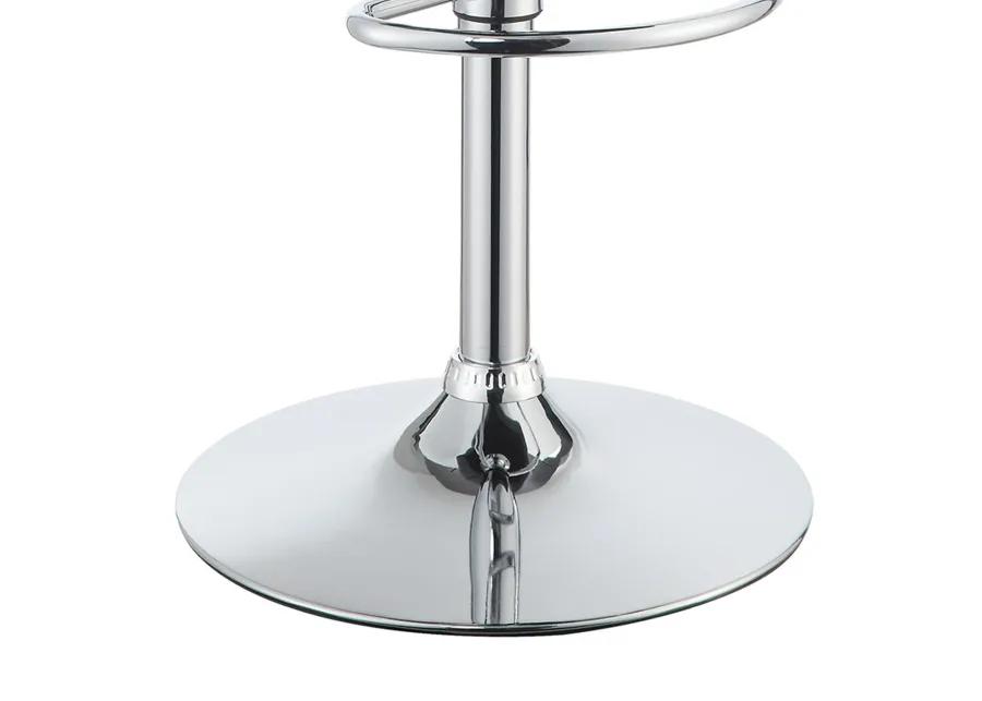 Classy Backless Adjustable Height Bar Stool, White-Benzara