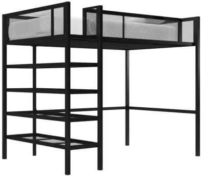 Bloom Storage Loft Bed with Bookcase