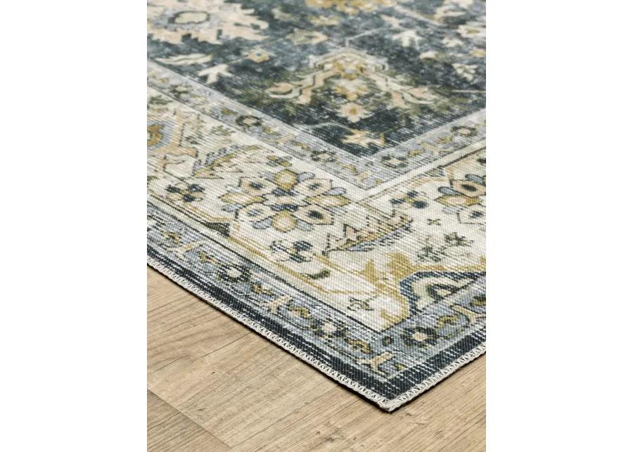 Charleston 7'6" x 10' Blue Rug