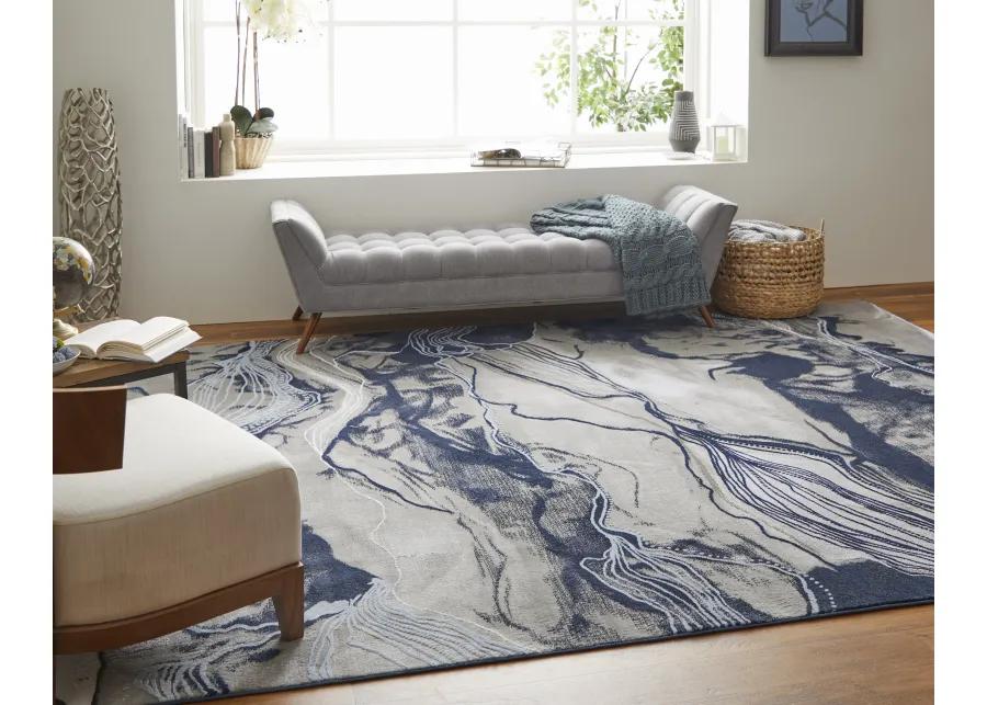 Gaspar 39KTF Blue/Gray/Ivory 10'4" x 13'6" Rug