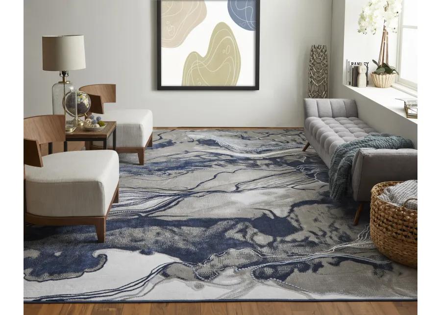 Gaspar 39KTF Blue/Gray/Ivory 10'4" x 13'6" Rug