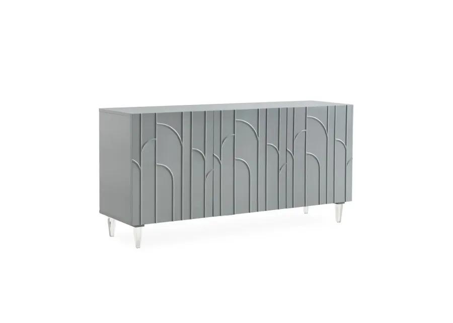 Belen Kox Hollywood Grey Lacquer Buffet, Belen Kox