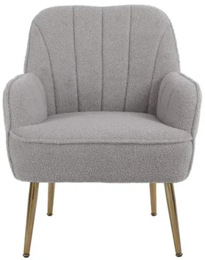 Modern Mid Century Chair Tufted Sherpa Armchair For Living Room Bedroom Office Easy Assemble