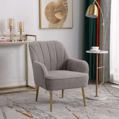 Modern Mid Century Chair Tufted Sherpa Armchair For Living Room Bedroom Office Easy Assemble