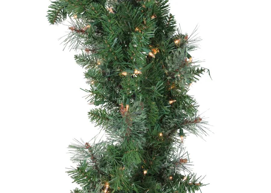 Pre-Lit Mixed Cashmere Pine Artificial Christmas Wreath - 48-Inch  Clear Lights