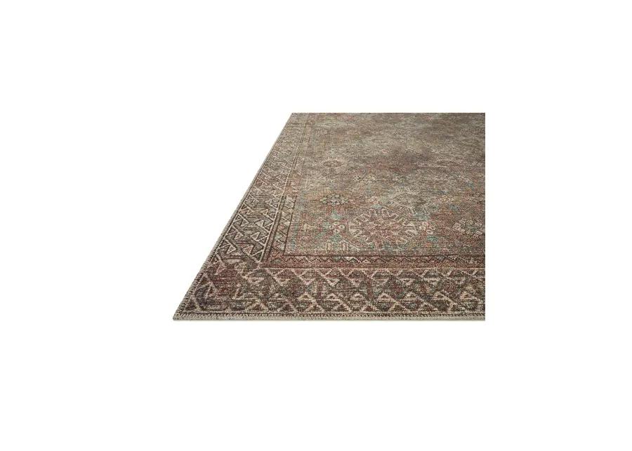 Billie BIL04 Aqua/Rust 3'6" x 5'6" Rug