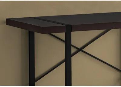 Monarch Specialties I 7311 Computer Desk, Home Office, Laptop, 48"L, Work, Metal, Laminate, Brown, Black, Contemporary, Modern