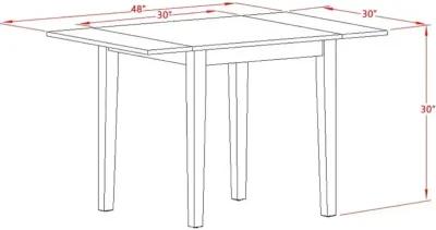 5 Piece Dining Table Set Consists of a Rectangle Kitchen Table with Dropleaf