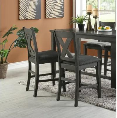 2 Modern Contemporary Dark Brown Counter Height Dining Chairs