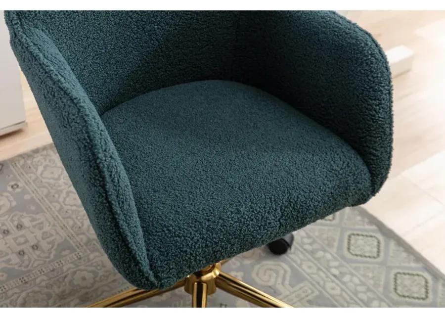 Modern Teddy Fabric Material Adjustable Height 360 Revolving Home Office Chair