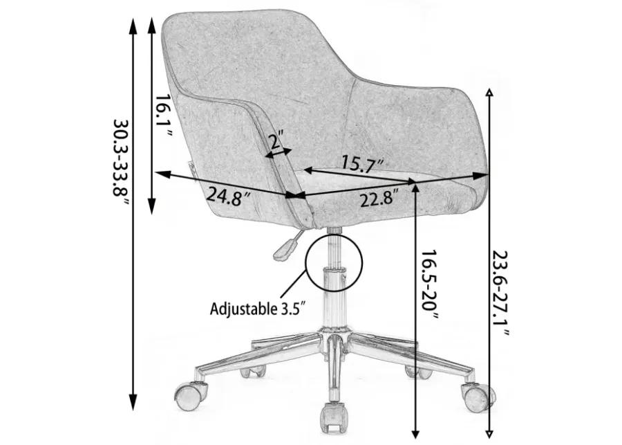 Modern Teddy Fabric Material Adjustable Height 360 Revolving Home Office Chair