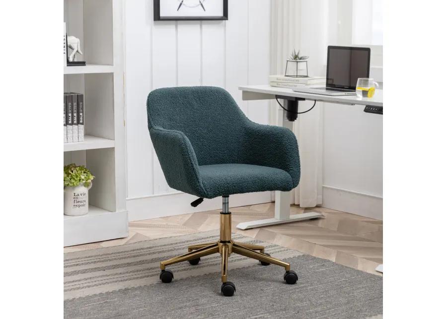 Modern Teddy Fabric Material Adjustable Height 360 Revolving Home Office Chair