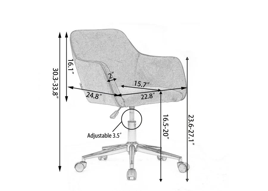 Modern Teddy Fabric Material Adjustable Height 360 Revolving Home Office Chair