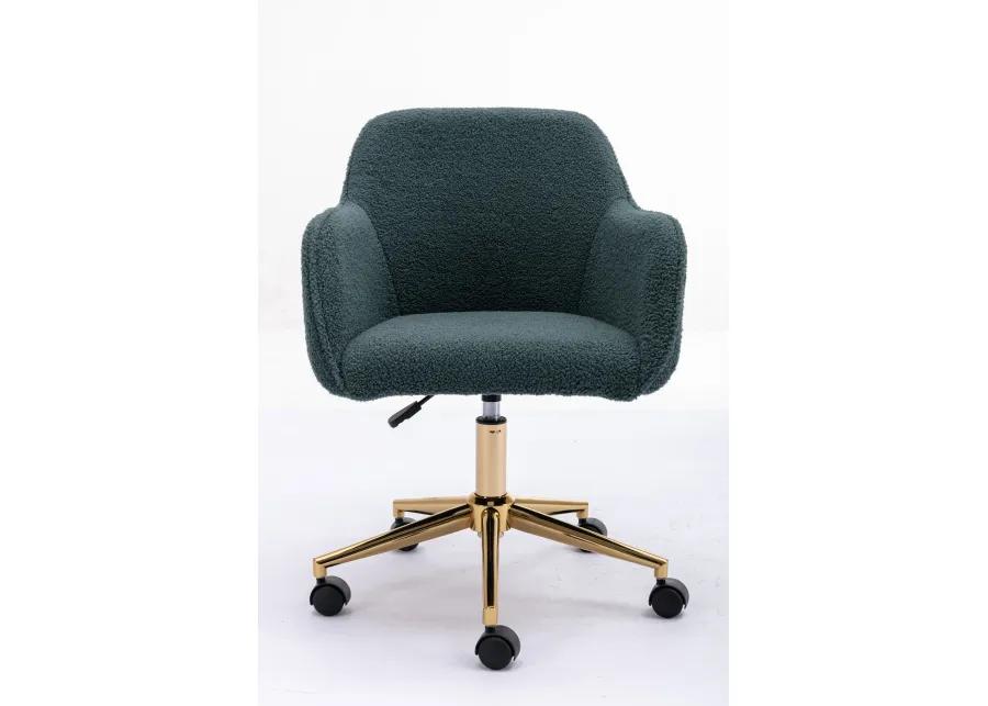 Modern Teddy Fabric Material Adjustable Height 360 Revolving Home Office Chair