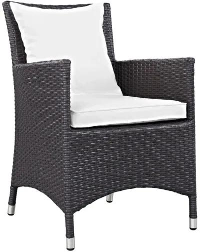 Convene Dining Outdoor Patio Armchair - Espresso White