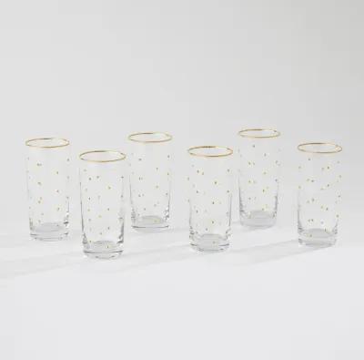 Set of 6 Celebration Highball Glasses