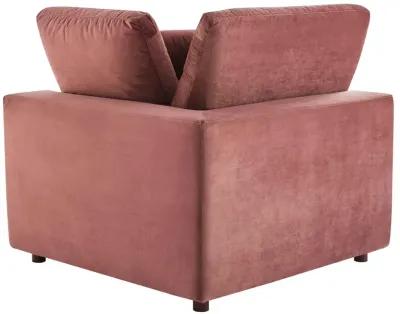 Commix Down Filled Overstuffed Performance Velvet 4-Seater Sofa