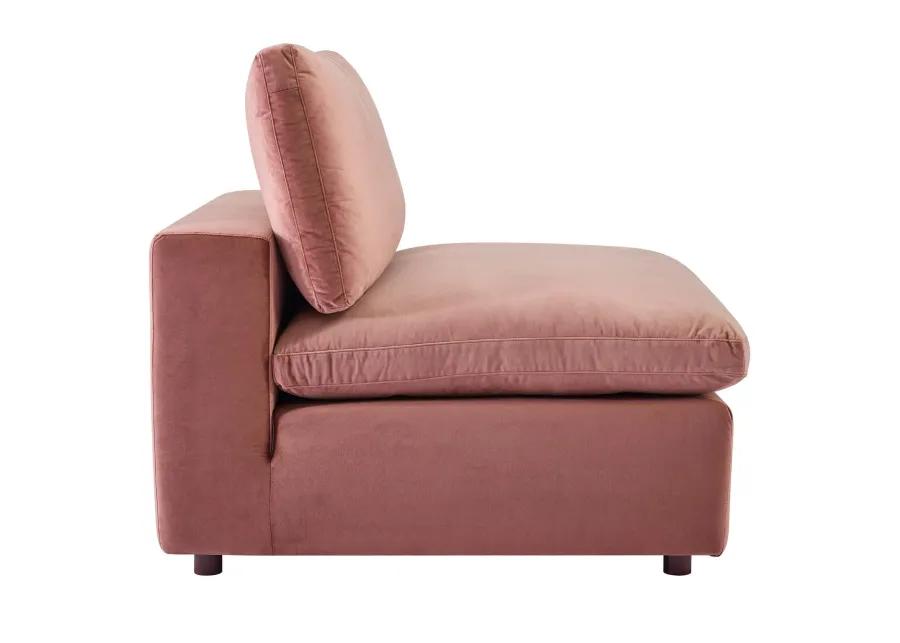 Commix Down Filled Overstuffed Performance Velvet 4-Seater Sofa