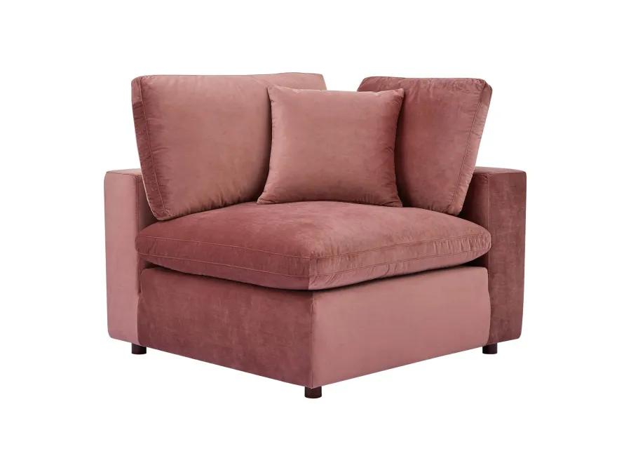 Commix Down Filled Overstuffed Performance Velvet 4-Seater Sofa