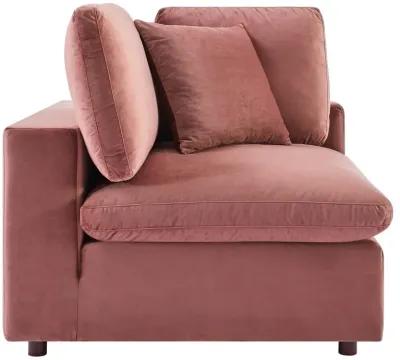 Commix Down Filled Overstuffed Performance Velvet 4-Seater Sofa