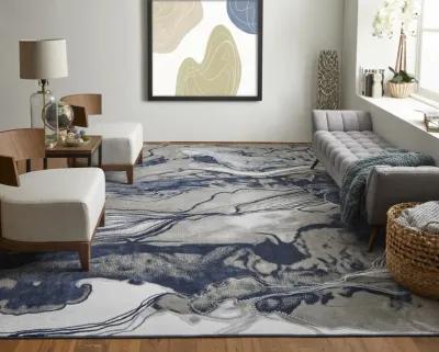 Gaspar 39KTF Blue/Gray/Ivory 6'7" x 9'6" Rug