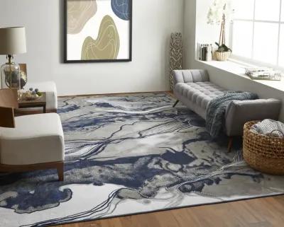 Gaspar 39KTF Blue/Gray/Ivory 6'7" x 9'6" Rug