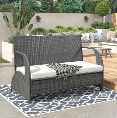 Merax Multi-functional  Outdoor Loveseat Rattan Set