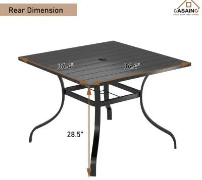 Square Outdoor Dining Table 40-in W x 40-in L with Umbrella Hole