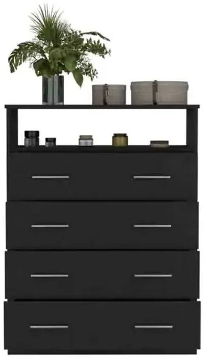 Four Drawer Dresser Wuju, Bedroom, Black