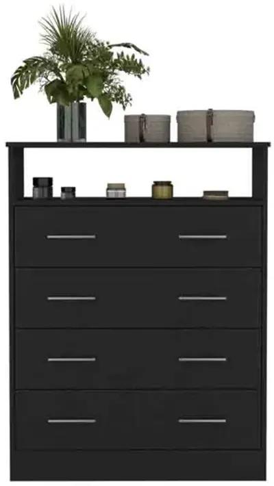 Four Drawer Dresser Wuju, Bedroom, Black