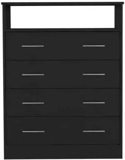 Four Drawer Dresser Wuju, Bedroom, Black