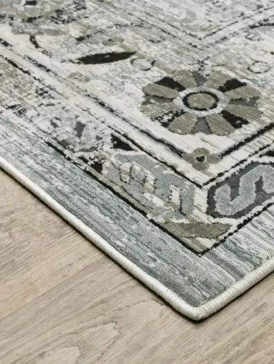 Gemini 2'3" x 7'6" Grey Rug