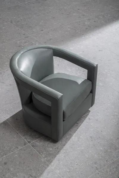 Alana Leather Swivel Chair