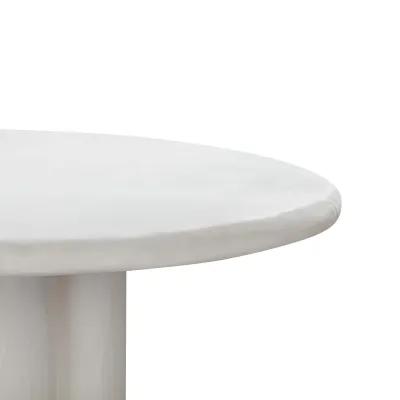 Elika Black Faux Plaster Round Dining Table