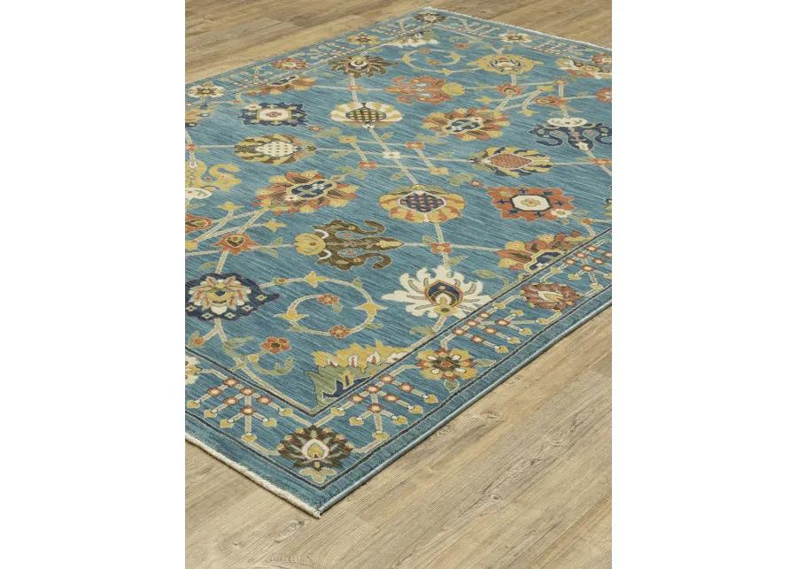 Francesca 6'7" x 9'6" Blue Rug