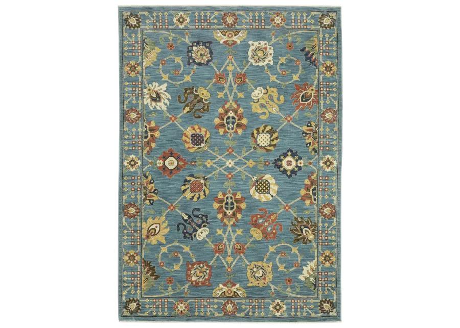 Francesca 6'7" x 9'6" Blue Rug