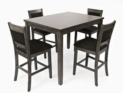 Jofran Greyson Heights 5 Pack Dining Set - Counter Height Table with 4 Stools