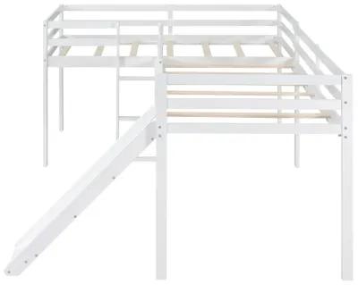 Merax L-Shaped Loft Bed with Ladder and Slide