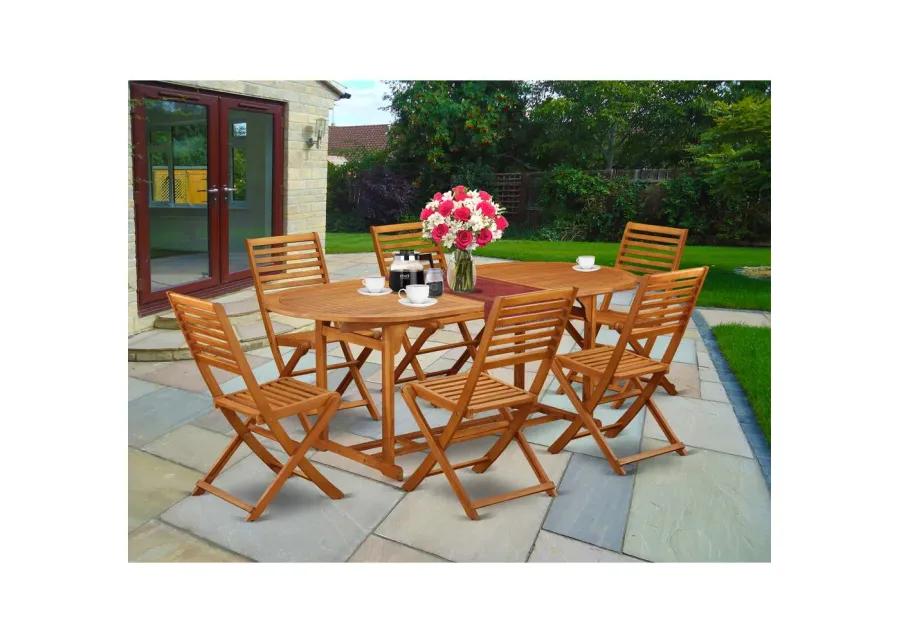 Wooden Patio Set Natural Oil