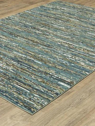 Reed 5'3" x 7'6" Blue Rug