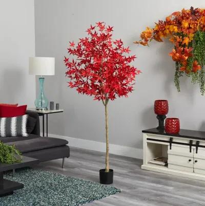 HomPlanti 6 Feet Autumn Maple Artificial Fall Tree