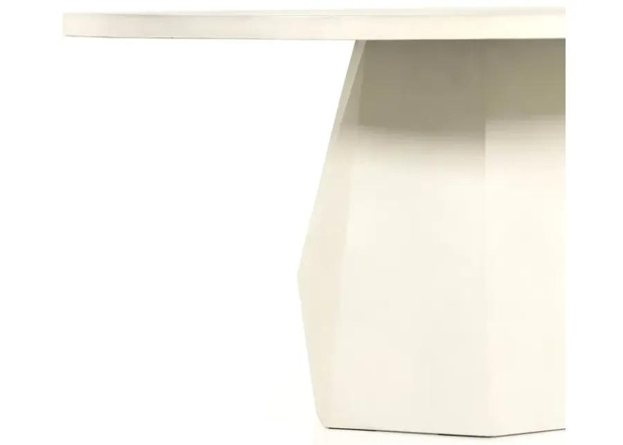 Bowman Outdoor Dining Table - White Concrete