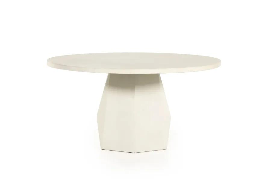 Bowman Outdoor Dining Table - White Concrete