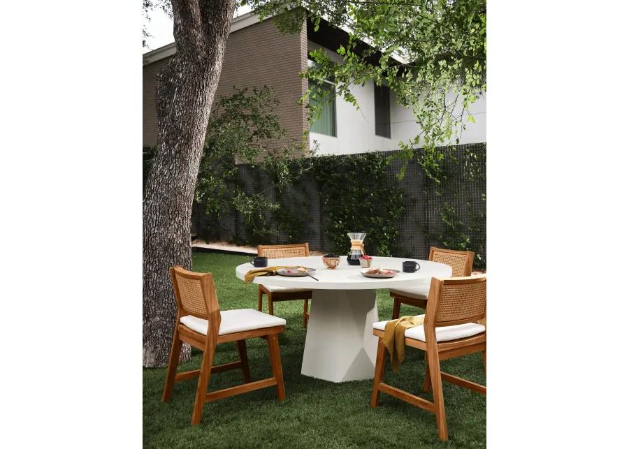 Bowman Outdoor Dining Table - White Concrete