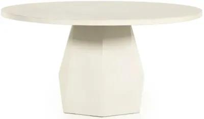 Bowman Outdoor Dining Table - White Concrete